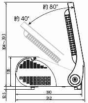 タッチパネル情報端末 TCH-3150：動作範囲