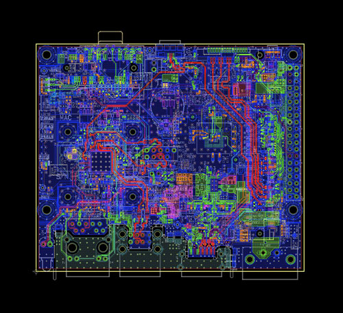 Raspberry Pi カスタムキャリアボード：パターン図